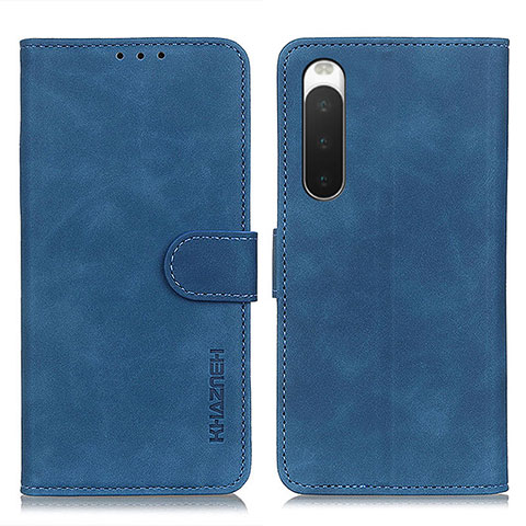 Handytasche Stand Schutzhülle Flip Leder Hülle K09Z für Sony Xperia 10 IV Blau