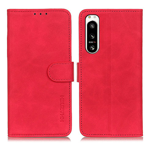 Handytasche Stand Schutzhülle Flip Leder Hülle K09Z für Sony Xperia 5 IV Rot