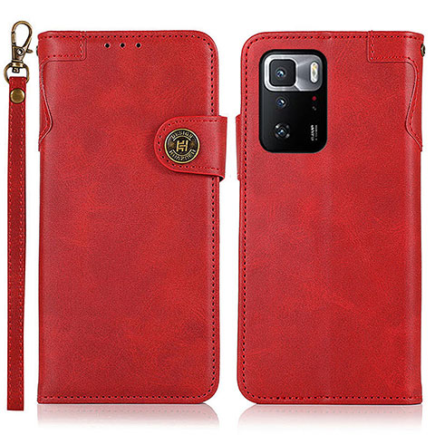 Handytasche Stand Schutzhülle Flip Leder Hülle K09Z für Xiaomi Redmi Note 10 Pro 5G Rot