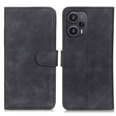 Handytasche Stand Schutzhülle Flip Leder Hülle K09Z für Xiaomi Redmi Note 12 Turbo 5G Schwarz