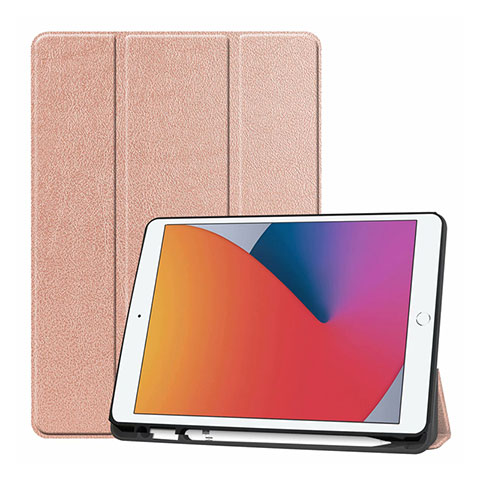 Handytasche Stand Schutzhülle Flip Leder Hülle L01 für Apple iPad 10.2 (2019) Rosegold