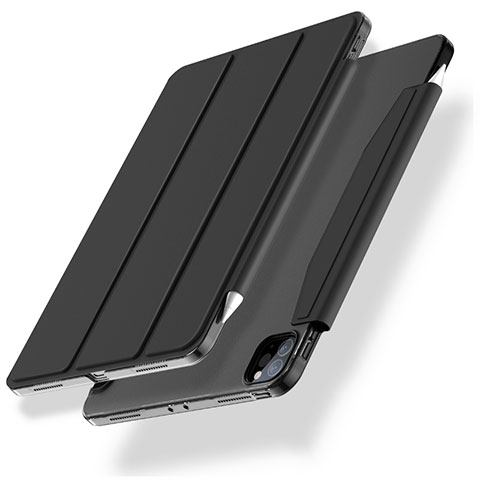 Handytasche Stand Schutzhülle Flip Leder Hülle L01 für Apple iPad Pro 11 (2022) Schwarz