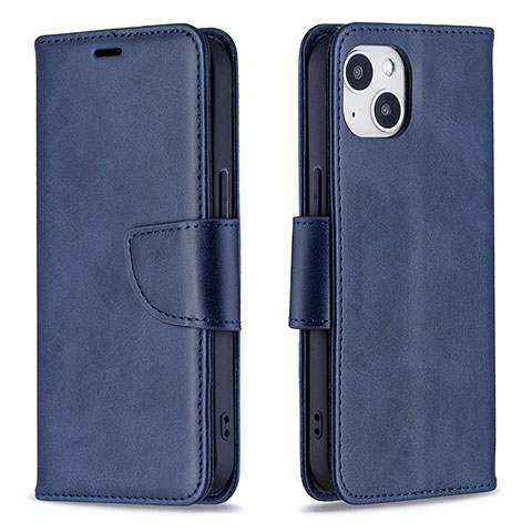 Handytasche Stand Schutzhülle Flip Leder Hülle L01 für Apple iPhone 13 Mini Blau