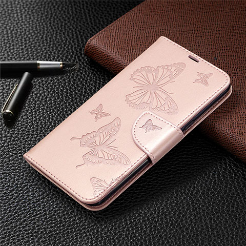 Handytasche Stand Schutzhülle Flip Leder Hülle L01 für LG K61 Rosegold