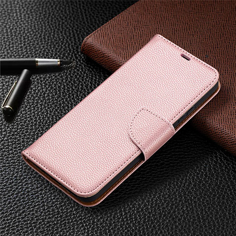 Handytasche Stand Schutzhülle Flip Leder Hülle L01 für Nokia 3.4 Rosegold