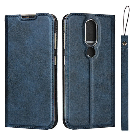 Handytasche Stand Schutzhülle Flip Leder Hülle L01 für Nokia 4.2 Blau