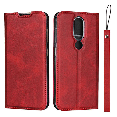 Handytasche Stand Schutzhülle Flip Leder Hülle L01 für Nokia 4.2 Rot