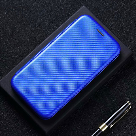 Handytasche Stand Schutzhülle Flip Leder Hülle L01 für Oppo A15 Blau