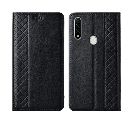 Handytasche Stand Schutzhülle Flip Leder Hülle L01 für Oppo A31 Schwarz