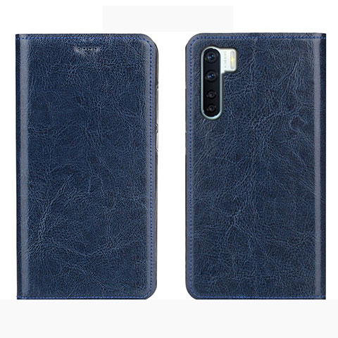 Handytasche Stand Schutzhülle Flip Leder Hülle L01 für Oppo A91 Blau