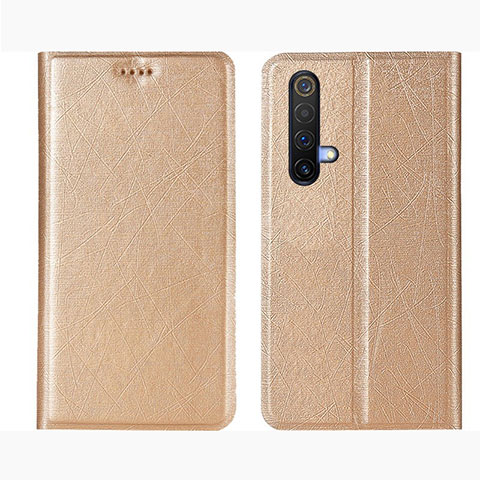 Handytasche Stand Schutzhülle Flip Leder Hülle L01 für Realme X50t 5G Gold