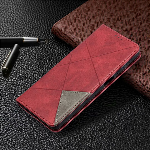 Handytasche Stand Schutzhülle Flip Leder Hülle L01 für Samsung Galaxy A12 Nacho Rot