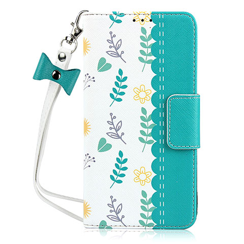 Handytasche Stand Schutzhülle Flip Leder Hülle L01 für Samsung Galaxy A20s Cyan