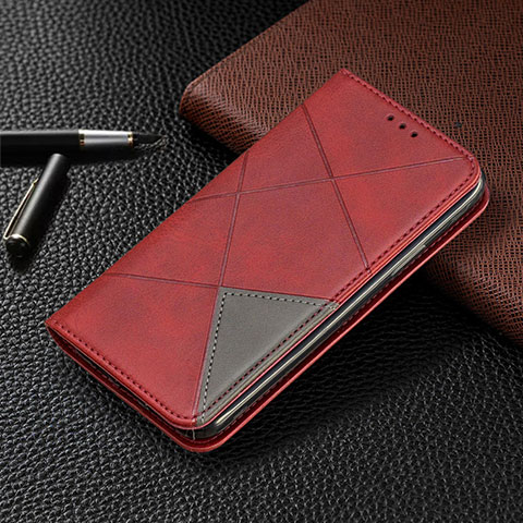 Handytasche Stand Schutzhülle Flip Leder Hülle L01 für Samsung Galaxy A31 Rot