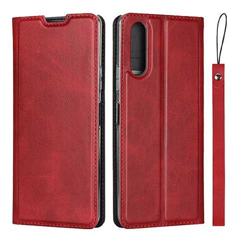 Handytasche Stand Schutzhülle Flip Leder Hülle L01 für Sony Xperia 10 II Rot