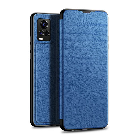 Handytasche Stand Schutzhülle Flip Leder Hülle L01 für Vivo V20 Pro 5G Blau