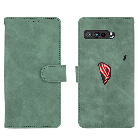 Handytasche Stand Schutzhülle Flip Leder Hülle L01Z für Asus ROG Phone 3 Strix ZS661KS Grün