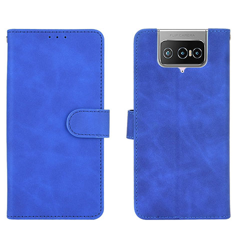 Handytasche Stand Schutzhülle Flip Leder Hülle L01Z für Asus Zenfone 7 Pro ZS671KS Blau