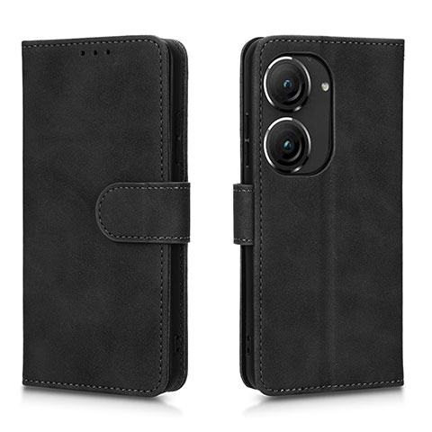 Handytasche Stand Schutzhülle Flip Leder Hülle L01Z für Asus Zenfone 9 Schwarz