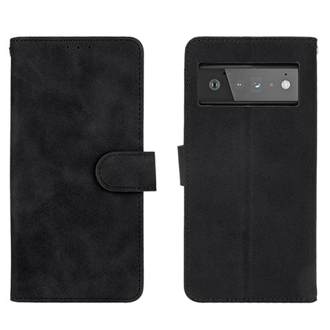 Handytasche Stand Schutzhülle Flip Leder Hülle L01Z für Google Pixel 6 5G Schwarz