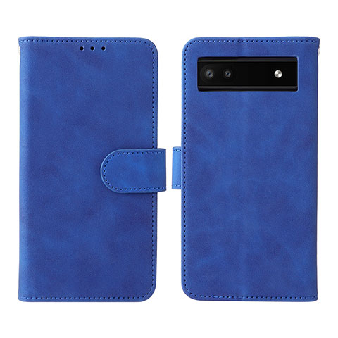 Handytasche Stand Schutzhülle Flip Leder Hülle L01Z für Google Pixel 6a 5G Blau