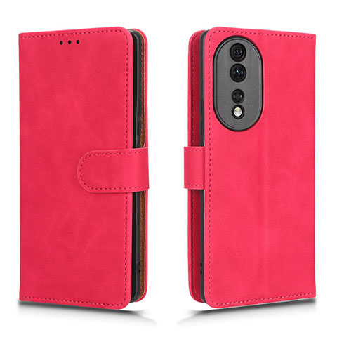 Handytasche Stand Schutzhülle Flip Leder Hülle L01Z für Huawei Honor 80 5G Pink