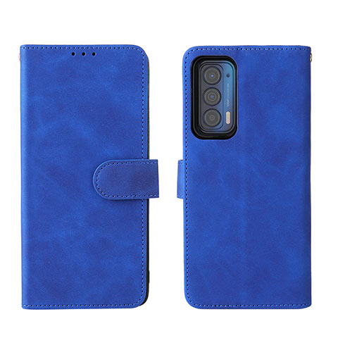 Handytasche Stand Schutzhülle Flip Leder Hülle L01Z für Motorola Moto Edge (2021) 5G Blau