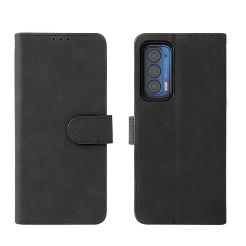 Handytasche Stand Schutzhülle Flip Leder Hülle L01Z für Motorola Moto Edge (2021) 5G Schwarz