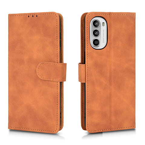 Handytasche Stand Schutzhülle Flip Leder Hülle L01Z für Motorola Moto Edge (2022) 5G Braun