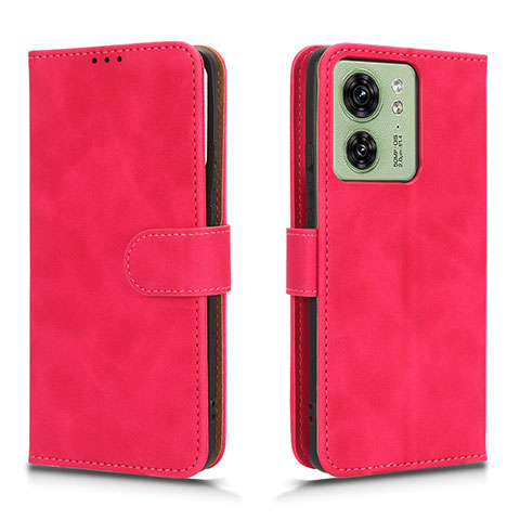 Handytasche Stand Schutzhülle Flip Leder Hülle L01Z für Motorola Moto Edge (2023) 5G Pink