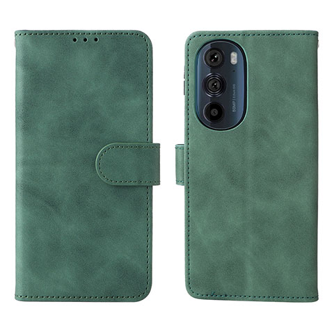 Handytasche Stand Schutzhülle Flip Leder Hülle L01Z für Motorola Moto Edge 30 Pro 5G Grün