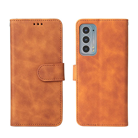 Handytasche Stand Schutzhülle Flip Leder Hülle L01Z für Motorola Moto Edge Lite 5G Braun