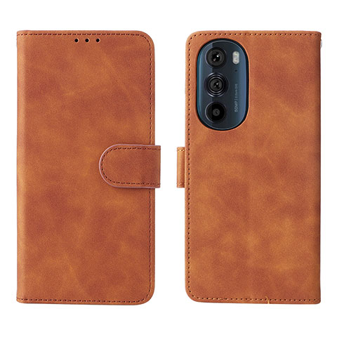 Handytasche Stand Schutzhülle Flip Leder Hülle L01Z für Motorola Moto Edge Plus (2022) 5G Braun