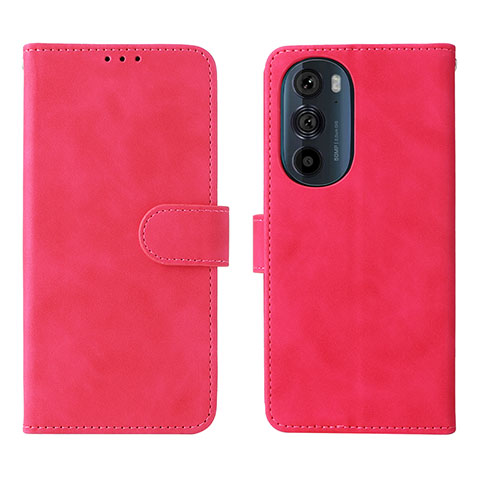 Handytasche Stand Schutzhülle Flip Leder Hülle L01Z für Motorola Moto Edge Plus (2022) 5G Pink