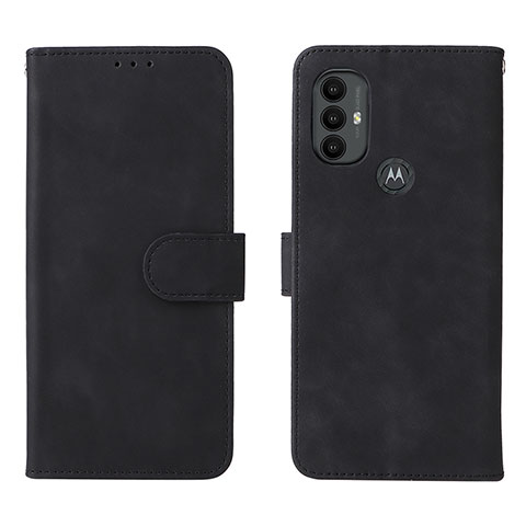 Handytasche Stand Schutzhülle Flip Leder Hülle L01Z für Motorola Moto G Play (2023) Schwarz