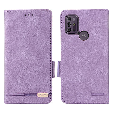 Handytasche Stand Schutzhülle Flip Leder Hülle L01Z für Motorola Moto G10 Power Violett