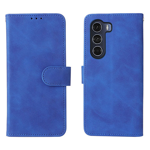 Handytasche Stand Schutzhülle Flip Leder Hülle L01Z für Motorola Moto G200 5G Blau