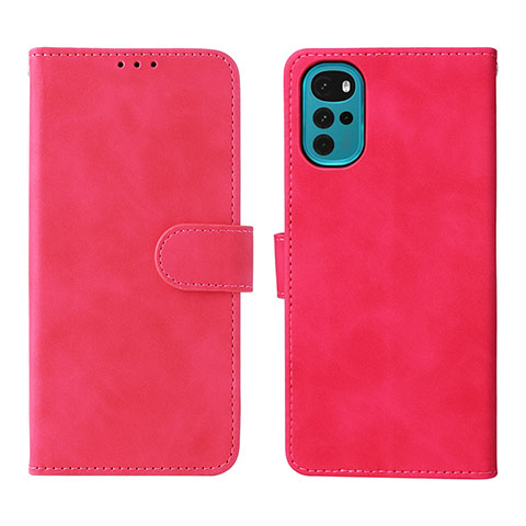 Handytasche Stand Schutzhülle Flip Leder Hülle L01Z für Motorola Moto G22 Pink