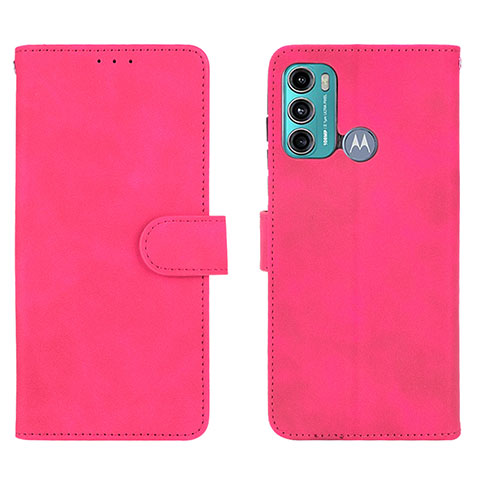 Handytasche Stand Schutzhülle Flip Leder Hülle L01Z für Motorola Moto G40 Fusion Pink