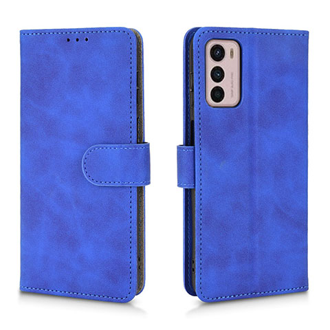 Handytasche Stand Schutzhülle Flip Leder Hülle L01Z für Motorola Moto G42 Blau