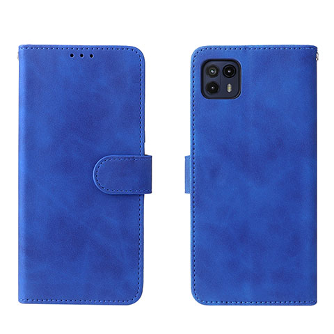 Handytasche Stand Schutzhülle Flip Leder Hülle L01Z für Motorola Moto G50 5G Blau