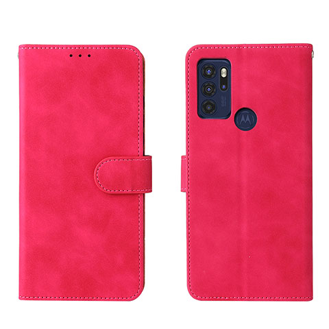 Handytasche Stand Schutzhülle Flip Leder Hülle L01Z für Motorola Moto G60s Pink