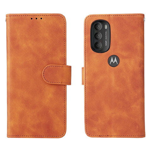 Handytasche Stand Schutzhülle Flip Leder Hülle L01Z für Motorola Moto G71 5G Braun