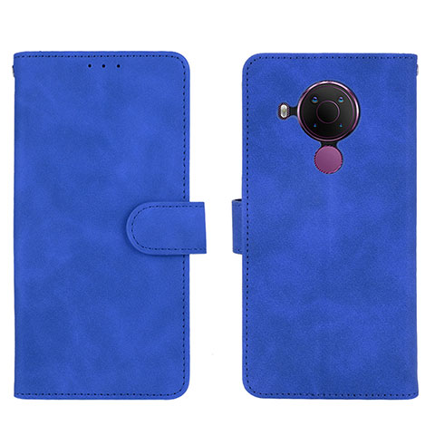 Handytasche Stand Schutzhülle Flip Leder Hülle L01Z für Nokia 5.4 Blau