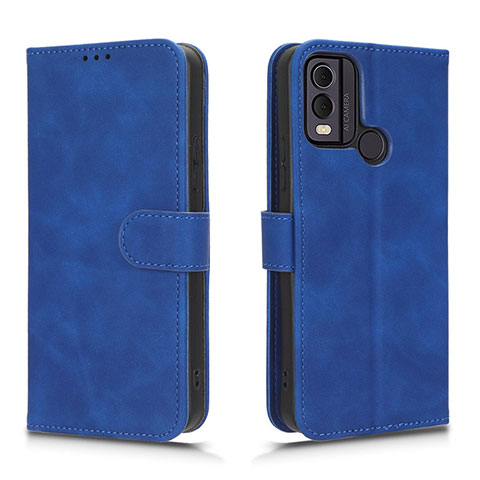 Handytasche Stand Schutzhülle Flip Leder Hülle L01Z für Nokia C22 Blau