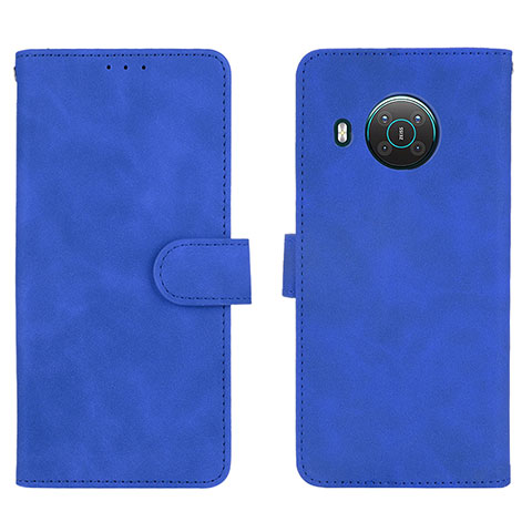 Handytasche Stand Schutzhülle Flip Leder Hülle L01Z für Nokia X10 Blau