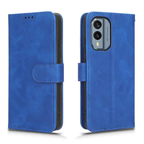 Handytasche Stand Schutzhülle Flip Leder Hülle L01Z für Nokia X30 5G Blau