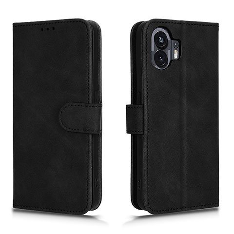 Handytasche Stand Schutzhülle Flip Leder Hülle L01Z für Nothing Phone 2 Schwarz