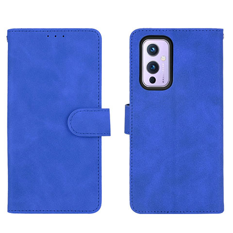 Handytasche Stand Schutzhülle Flip Leder Hülle L01Z für OnePlus 9 5G Blau