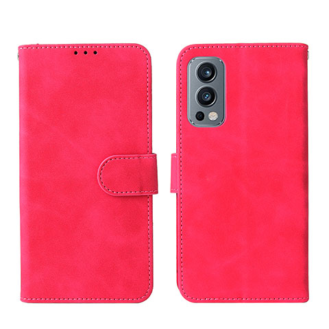 Handytasche Stand Schutzhülle Flip Leder Hülle L01Z für OnePlus Nord 2 5G Pink